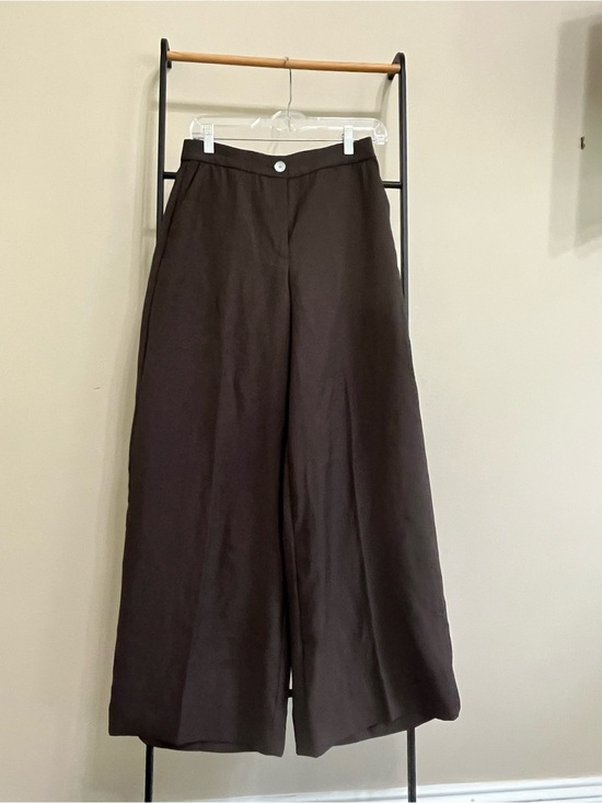 H&M Pants - H&M Brown High Waisted Wide Leg Trousers 2 NWT Dark Academia
